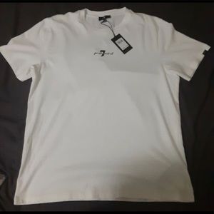 White 7 for all man kind t-shirt